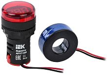 Индикатор значения напряжения и тока IEK KARAT AD127-VAM 22мм 220В IP40 красный