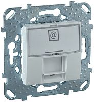 Розетка компьютерная без рамки Schneider Electric Unica 1-м. RJ45 5e белый Schneider Electric — купить по цене от 1&nbsp;199 ₽ | ПрофБезопасность
