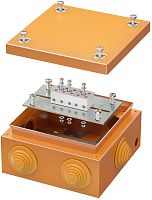Коробка огнестойкая DKC Vulcan 150x150x80мм 5x6мм IP55 оранжевый картинка