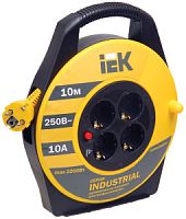 Удлинитель в корпусе с заземлением IEK Industrial 4х10м 10А 2200Вт IP20