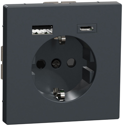 Розетка с заземлением +2xUSB тип A+C без рамки Schneider Electric Merten D-Life 1-м. антрацит, Schneider Electric, купить, цена, доставка, безопасность Розетка с заземлением +2xUSB тип A+C без рамки Schneider Electric Merten D-Life 1-м. антрацит Schneider Electric — купить по цене от 10 355 ₽ | ПрофБезопасность