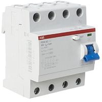 Выключатель дифференциального тока УЗО ABB F204 4п 25А 30мА 6,0кА тип AC