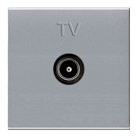 Розетка TV Оконечная без рамки ABB Niessen Zenit 1-м. 2 мод. N2250.7 PL серебро