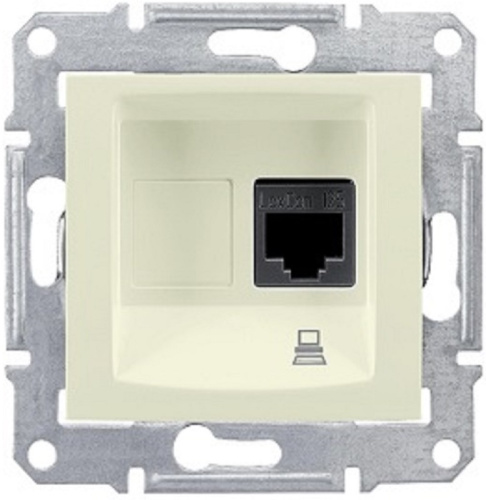 Розетка компьютерная экранированная без рамки Schneider Electric Sedna 1-м. RJ45 5e бежевый Schneider Electric — купить по цене от 1&nbsp;208 ₽ | ПрофБезопасность