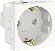 Розетка с заземлением без рамки Schneider Electric Unica Modular 1-м. белый Schneider Electric — купить по цене от 225 ₽ | ПрофБезопасность