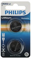 Элемент питания Philips CR2032 2BL (цена за 2 шт.) (батарейка) Philips — купить по цене от 270 ₽ | ПрофБезопасность