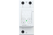 Реле напряжения однофазное цифровое на DIN-рейку WELROK D2-50 White 50А 50-400В