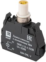 Ламповый блок подсветки светодиодный EKF PROxima XB4 220В желтый