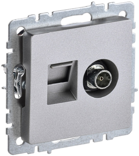 Розетка RJ45+TV Оконечная без рамки IEK Brite РТВ/РК12-БрА 2-м. алюминий IEK — купить по цене от 980 ₽ | ПрофБезопасность