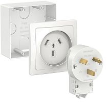 Комплект силовой накладной Systeme Electric Blanca 32А (коробка+розетка+вилка) 230В белый  Systeme Electric — купить по цене от 704 ₽ | ПрофБезопасность