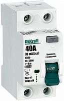 Выключатель дифференциального тока УЗО DeKraft УЗО-03 2п 40А 30мА 6,0кА тип AC 
