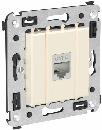 Розетка компьютерная экранированная без рамки DKC Avanti 1-м. RJ45 6е ванильная дымка DKC — купить по цене от 1&nbsp;824 ₽ | ПрофБезопасность