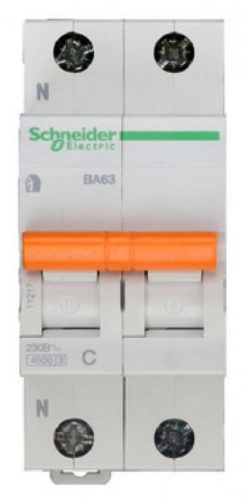 Выключатель автоматический Schneider Electric Домовой 2п C 40А ВА63 4.5кА фото 2