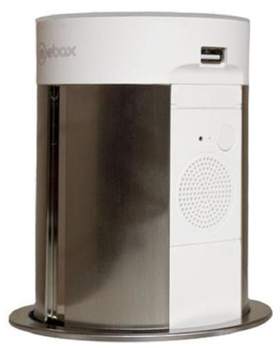 Розетка выдвижная сенсорная Mebax 17J 2-м.+2xUSB беспроводная зарядка+колонка Ø100мм белый Mebax — купить по цене от  | ПрофБезопасность фото 2