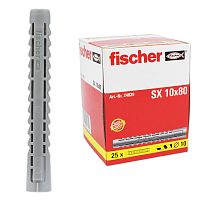 Дюбель Fischer SX 10X80 для полнотелых материалов (1 шт) Fischer — купить по цене от 40 ₽ | ПрофБезопасность