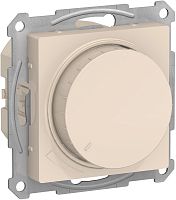 Светорегулятор поворотно-нажимной без рамки Systeme Electric AtlasDesign 5-400Вт бежевый