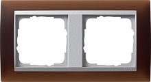Рамка универсальная Gira Event Opaque 2-м. коричневый матовый/алюминий Gira — купить по цене от 2&nbsp;500 ₽ | ПрофБезопасность