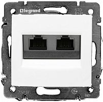 Розетка компьютерная без рамки Legrand Valena 2-м. RJ45+RJ45 5e белый Legrand — купить по цене от 1&nbsp;590 ₽ | ПрофБезопасность