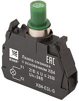 Ламповый блок подсветки светодиодный EKF PROxima XB4 24В зеленый