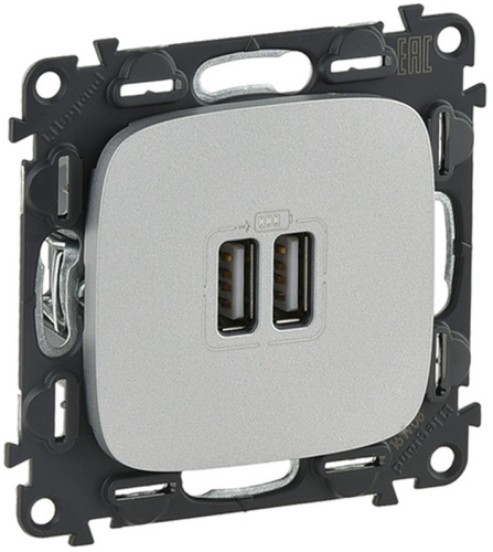 Розетка USB тип A+A без рамки Legrand Valena Allure 2-м. 1500мА алюминий, Legrand, купить, цена, доставка, безопасность Розетка USB тип A+A без рамки Legrand Valena Allure 2-м. 1500мА алюминий Legrand — купить по цене от 6 050 ₽ | ПрофБезопасность