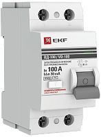 Выключатель дифференциального тока УЗО EKF PROxima ВД-100 2п 100А 30мА 4,5,кА тип AC