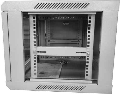 Шкаф настенный 19″ Netko WMA 6U (600х450х370) серый, собранный фото 4