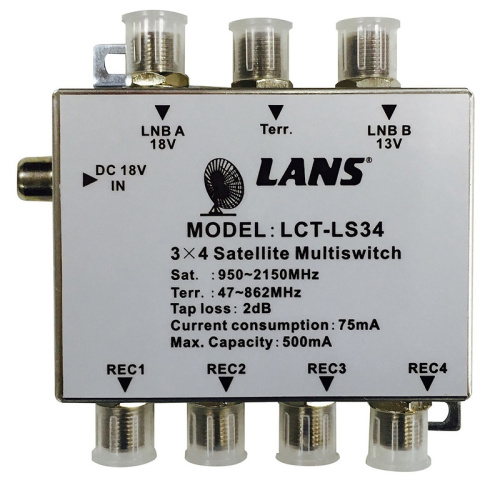 Мультисвитч оконечный Lans LCT-LS 34