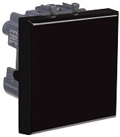 Выключатель кнопочный модульный DKC Avanti 1-кл. 2 мод. черный квадрат картинка