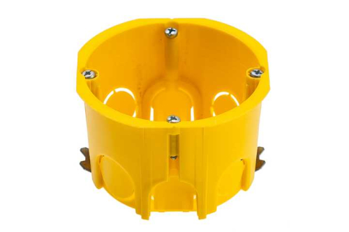 Коробка установочная Systeme Electric СП 68x45мм гипрок желтый IMT35150 ( Подрозетник ) фото 2