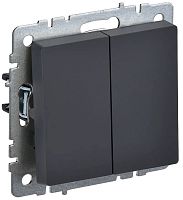Выключатель без рамки IEK Brite ВС10-2-0-БрГ 2-кл. графит
