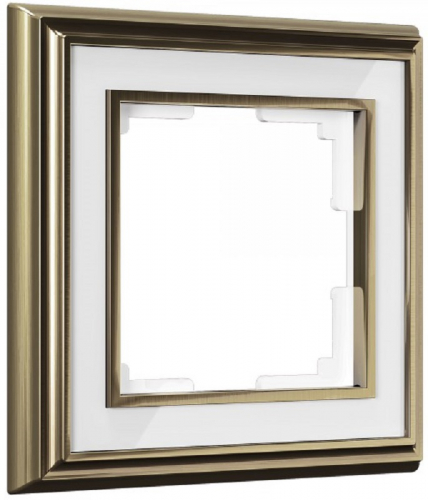 Рамка универсальная Werkel Palacio Classic 1-м. металл бронза/белый картинка