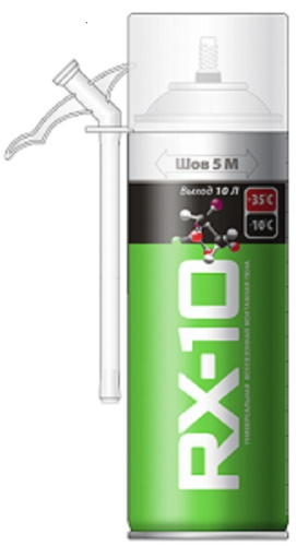 Пена монтажная бытовая RX-10 всесезонная (290гр;12шт)