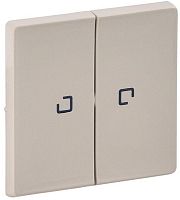 Лицевая панель Legrand Valena Life для 2-кл. выключателя с подсветкой слоновая кость