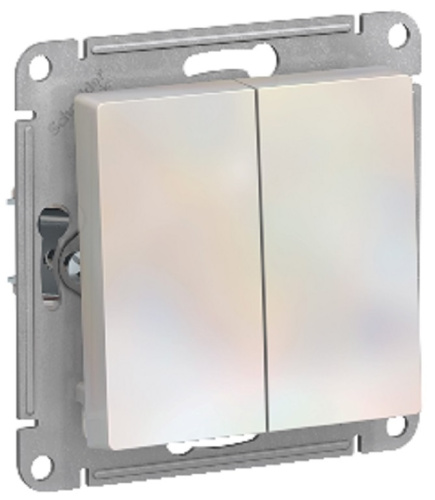 Выключатель без рамки Systeme Electric AtlasDesign 2-кл. жемчуг фото 2