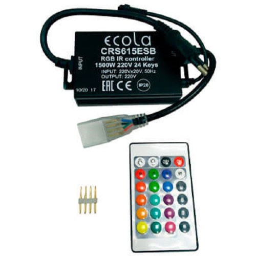 Контроллер для RGB светодиодной ленты Ecola RGB BLACK 220В 1.5КВт ПДУ IP20 Ecola — купить по цене от 1&nbsp;500 ₽ | ПрофБезопасность