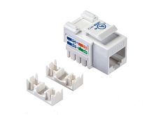 Модуль Keystone неэкранированный, RJ-45, cat.5e, 90°, 110/Krone тип, под инструмент, белый, Netko