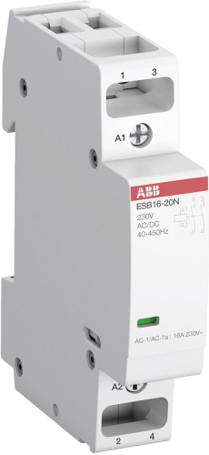 Контактор модульный ABB ESB 16-11N-06 1п 1НО+1НЗ 16А 220В AC/DC