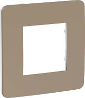 Рамка универсальная Schneider Electric Unica Studio Color 1-м. песочный/белый
