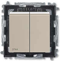 Выключатель без рамки ABB EPJ Levit 2-кл. IP44 кофе макиато/белый