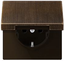 Розетка с заземлением без рамки Jung LS990 metal 1-м. крышка шторки для IP44 античная латунь Jung — купить по цене от 15&nbsp;163 ₽ | ПрофБезопасность