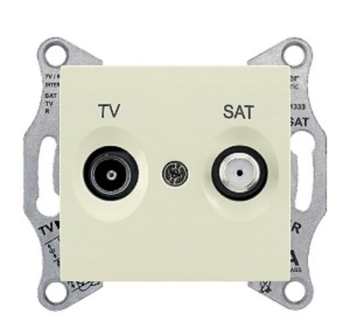 Розетка TV+SAT Оконечная без рамки Schneider Electric Sedna 1-м. бежевый Schneider Electric — купить по цене от 1&nbsp;232 ₽ | ПрофБезопасность фото 2