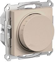 Светорегулятор поворотно-нажимной без рамки Systeme Electric AtlasDesign 5-400Вт песочный