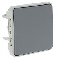 Переключатель без рамки Legrand Plexo 1-кл. проходной IP55 серый Legrand — купить по цене от 1&nbsp;275 ₽ | ПрофБезопасность