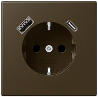 Розетка с заземлением +2хUSB тип A+C без рамки Jung LS990 metal 1-м. античная латунь Jung — купить по цене от 35&nbsp;770 ₽ | ПрофБезопасность