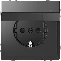 Розетка с заземлением без рамки Schneider Electric Merten D-Life 1-м. крышка шторки IP44 антрацит