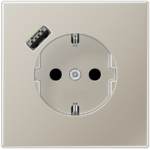 Розетка с заземлением +1хUSB тип A без рамки Jung LS990 metal 1-м. сталь, Jung, купить, цена, доставка, безопасность Розетка с заземлением +1хUSB тип A без рамки Jung LS990 metal 1-м. сталь Jung — купить по цене от 32 191 ₽ | ПрофБезопасность