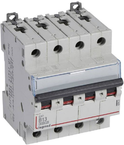Выключатель автоматический Legrand DX3-E 6000 4п 13А B 10кА