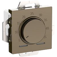 Терморегулятор механический с датчиком без рамки Systeme Electric AtlasDesign 0С +45С шампань