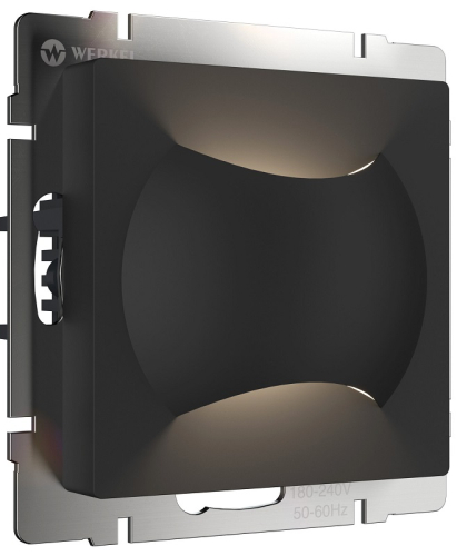 Встраиваемая LED подсветка без рамки Werkel Moon X2 1Вт 4000К черный матовый картинка