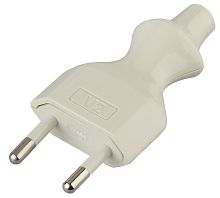 Вилка электрическая без заземления прямая ЭРА V2 10А белый Эра — купить по цене от 120 ₽ | ПрофБезопасность